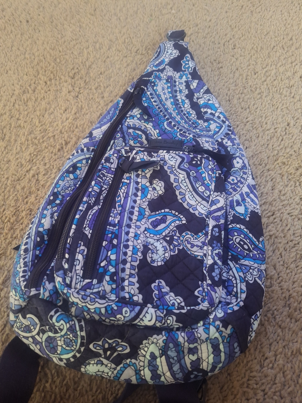 New w/o Tags Vera Bradley Sling Backpack- Deep Night Pasley